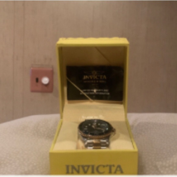Yellow gold and sterling silver invicta watch - Picture 2 of 4